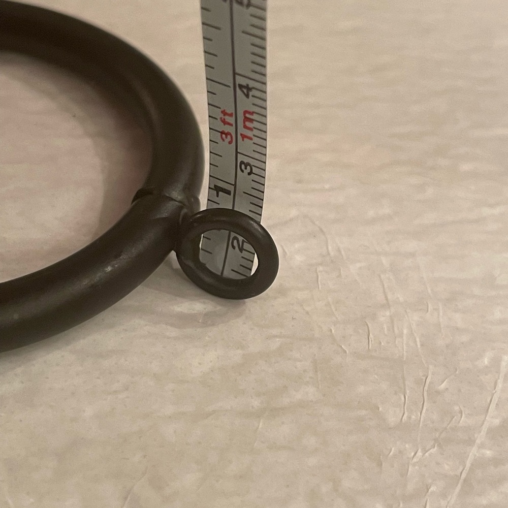 Designer Black Iron Drapery Rings - Picture 4 of 5